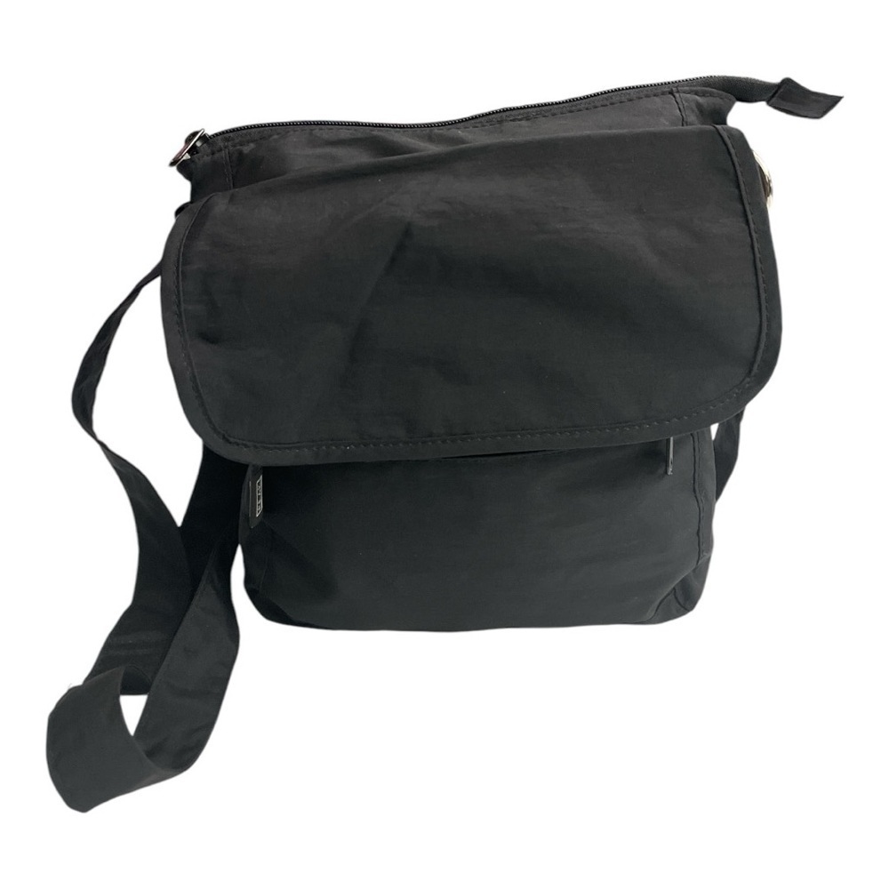 BLACK multi pocket Peak
Gear Nylon Crossbody Purse w/RFID Blocking 8x10x2